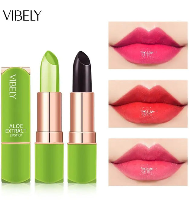VIBELY 7 Color Mood Changing Lip Balm Natural Aloe Vera Long Lasting Moisturizing Lipstick for Women Color-Shifting Makeup