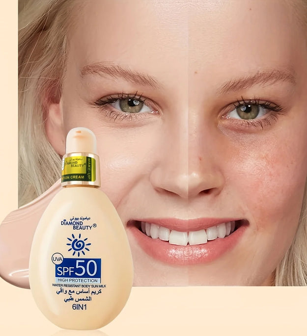 Sunscreen SPF 50 Face Body Isolation Female Sunscreen lotion 100ml Summer Outdoor liquid foundation Moisturizing Cream