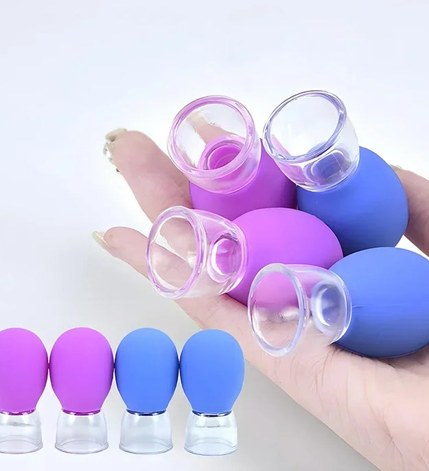 Silicone Cupping Massage Cup For Body Face Neck Eye Massager Vacuum Tank Body Facial Care, Anti-aging Beauty Tool