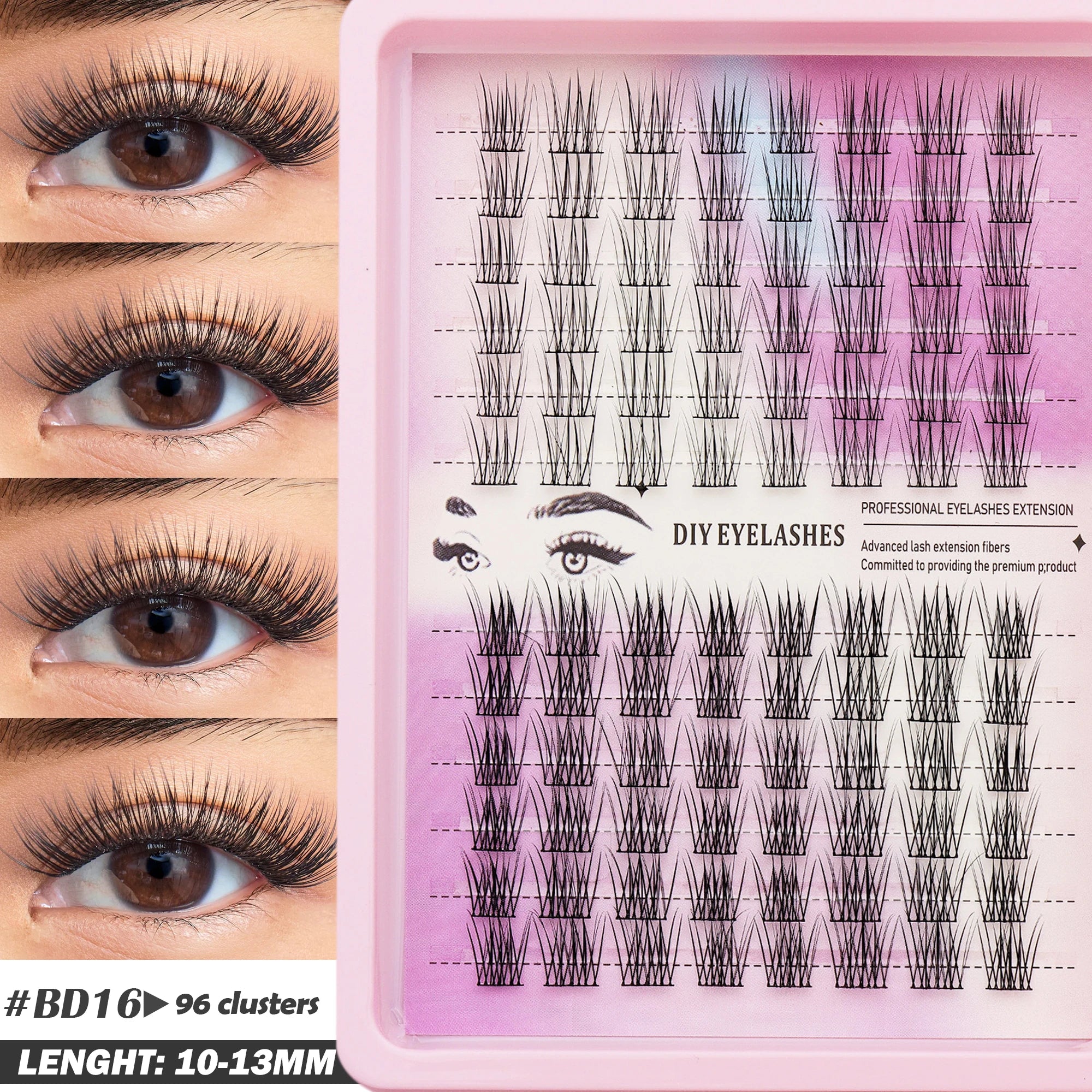 80 cluster Brown Fox Eye Tail False Eyelash wedding party and dates eyelashes  for daily makeup