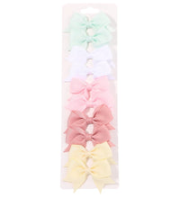 10Pcs/Set New Cute Solid Ribbon Bowknot Hair Clips for Baby Girls Handmade Bows Hairpin Barrettes Headwear Kids Hair Accessories - BlissFully