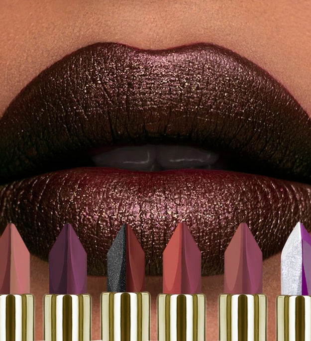 6 Color  Glitter Two-tone Lipstick Purple Black Matte1pc Lipsticks Cosmetics Easy to use Lip Tint Makeup Lip Beauty Red Pigment