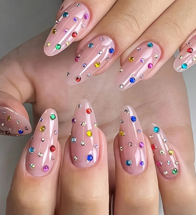 12 Grid Shimmering Crystal Nail Art Rhinestones - Flatback Gemstones for Versatile Decoration - Adorns Nails Shoes Makeup Bags