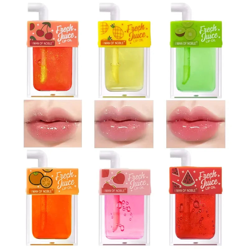 4-color rich fruit lip gloss lipstick lipbalm moisturizes and nourishes the lips, making them naturally shiny  Christmas gift