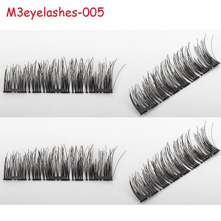 3D Magnetic False Eyelashes Individual Lashes Extension Tools Set Accessories Mink Fake Eyelash Makeup Cosmetics With 2/3 Magnet