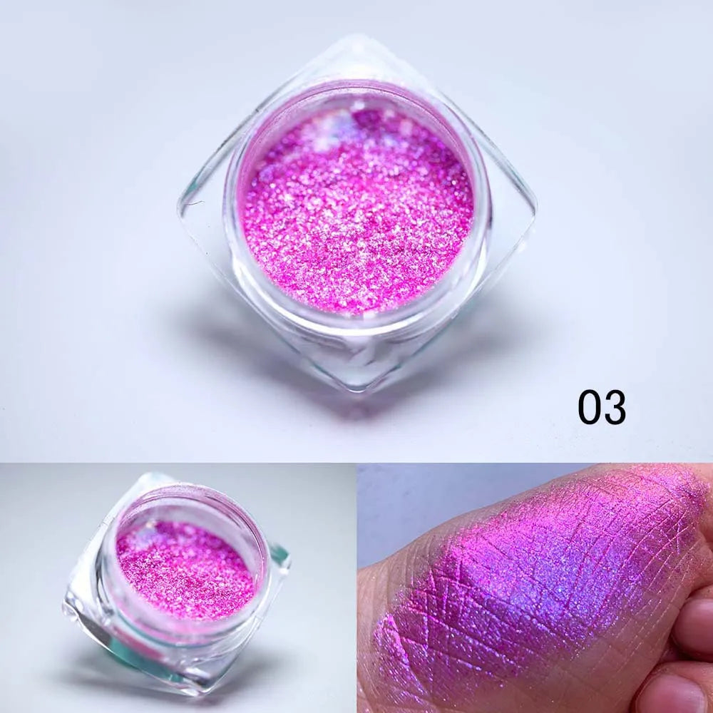 1box Shiny Reflective Diamond Nail Glitter Powder Silver Holographic Micro Drill Dazzling Crystal Gel Polish Manicure Pigment Du