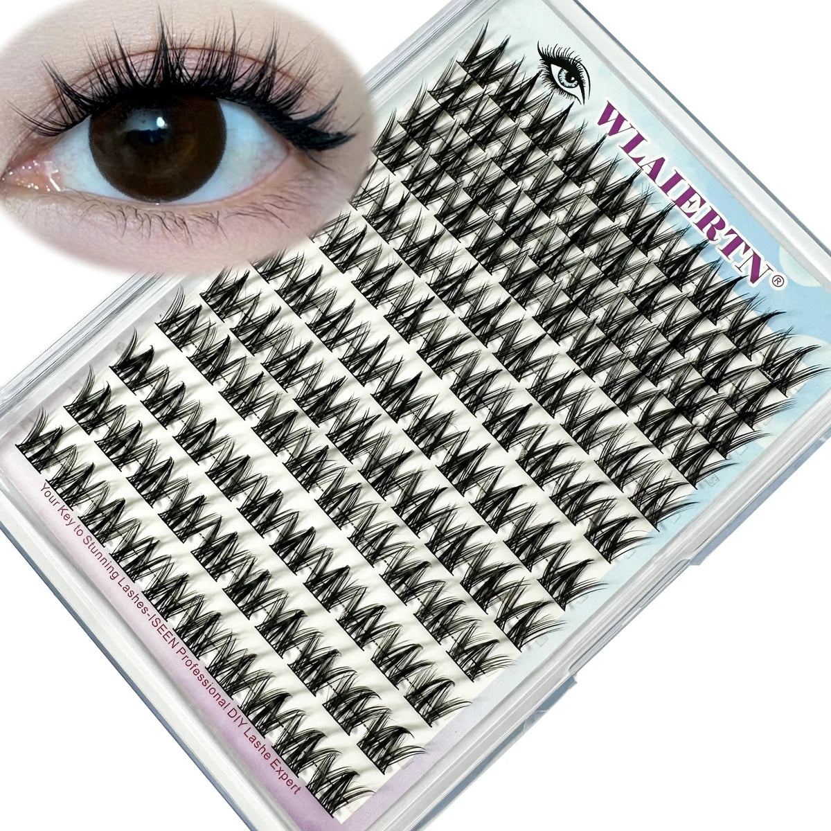 3D DIY Segment False Eyelashes Manga False Eyelash Natural Anime Eyelash Cosplay 3D Spiky Wispy Thick Reusable Cluster Lashes