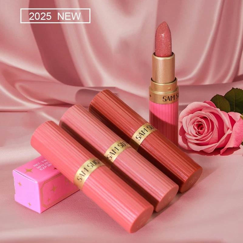 Diamond Glitter Lipstick Moisturizing Lasting Pink Sparkling Waterproof Lip Gloss Metallic Sexy Lipstick Lip Tint Lips Makeup