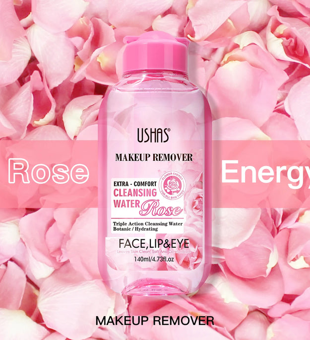 USHAS Makeup Remover Cleaning Water Moisturizing Gentle Soothing Sensitive Facial Makeup Remover Soft Makeup Remover