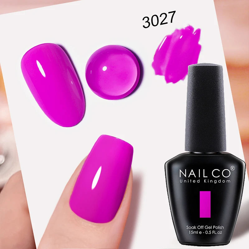 NAILCO 15ml Hema/TPO Free UV Gel Nail Polish Nail Art Manicure Nail Professionals Base Top Varnish Semi Permanent Vernis Nail