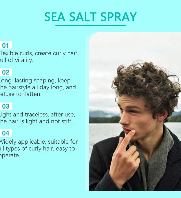 Sea Salt Hair Styling Spray Lazy Curl Defining Improving Thicken Strong Hold Non Greasy Fluffy Natural Wave Hair Nourishing Oil