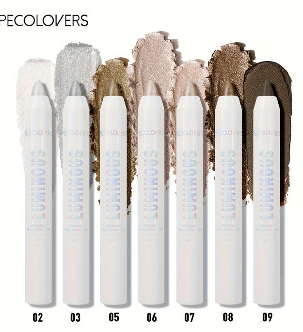 1PC Waterproof Eyeshadow Sticks Long Lasting High Pigmented Shimmer Glitter And Matte Neutral Brown Eyeshadow Pencil Crayon