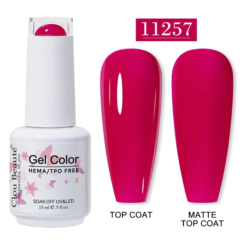 Clou Beaute 15ml HEMA TPO FREE Gel Nail Polish Vernis Semi Permanent UV Nail Art Varnish Lakiery Hybrydowe Manicure Gel Polish