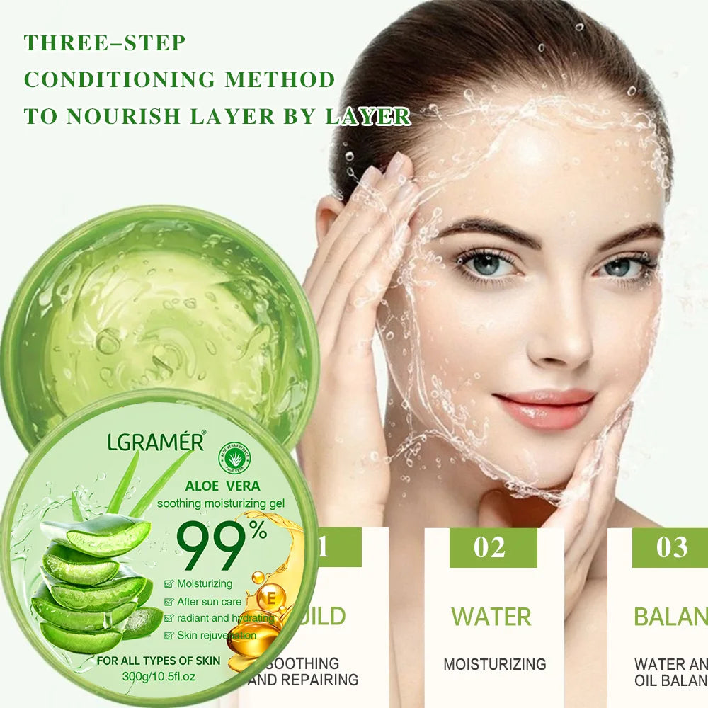 99% Aloe Vera Moisturizing Gel Refreshing Non Sticky Facial Facial Cream Wash Free Deep Nourishing Maintain Skin Face Care Skin - BlissFully