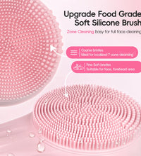 Electric Sonic Waterproof Facial Cleansing Brush Rechargeable Hot compress Deep Pore Cleaner Silicone Cleanse Skincare Device - BlissFully