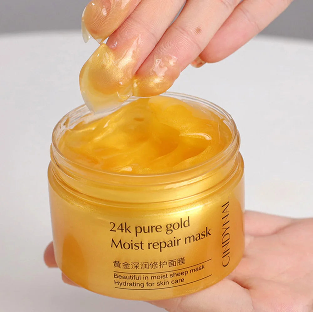 24K Gold Collagen Moisturizing Face Cream Sleeping Facial Mask Firming Nourishing Hydrating Cream Skin Care 120g