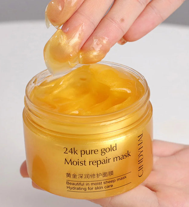 24K Gold Collagen Moisturizing Face Cream Sleeping Facial Mask Firming Nourishing Hydrating Cream Skin Care 120g