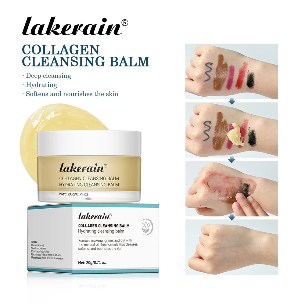Original Collagen Cleansing Balm Nourishing Cream Makeup Remover Mild Non-irritating Moisturizing Non-greasy Cleansing Balm