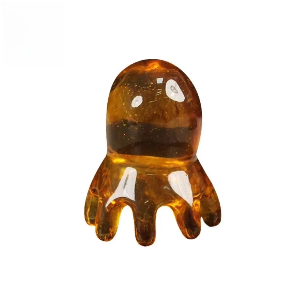 Resin Octopus Comb Cute Head Massager Hair Care Meridian Scraping Scalp Massage Acupuncture SPA Gua Sha Health Massage Tool
