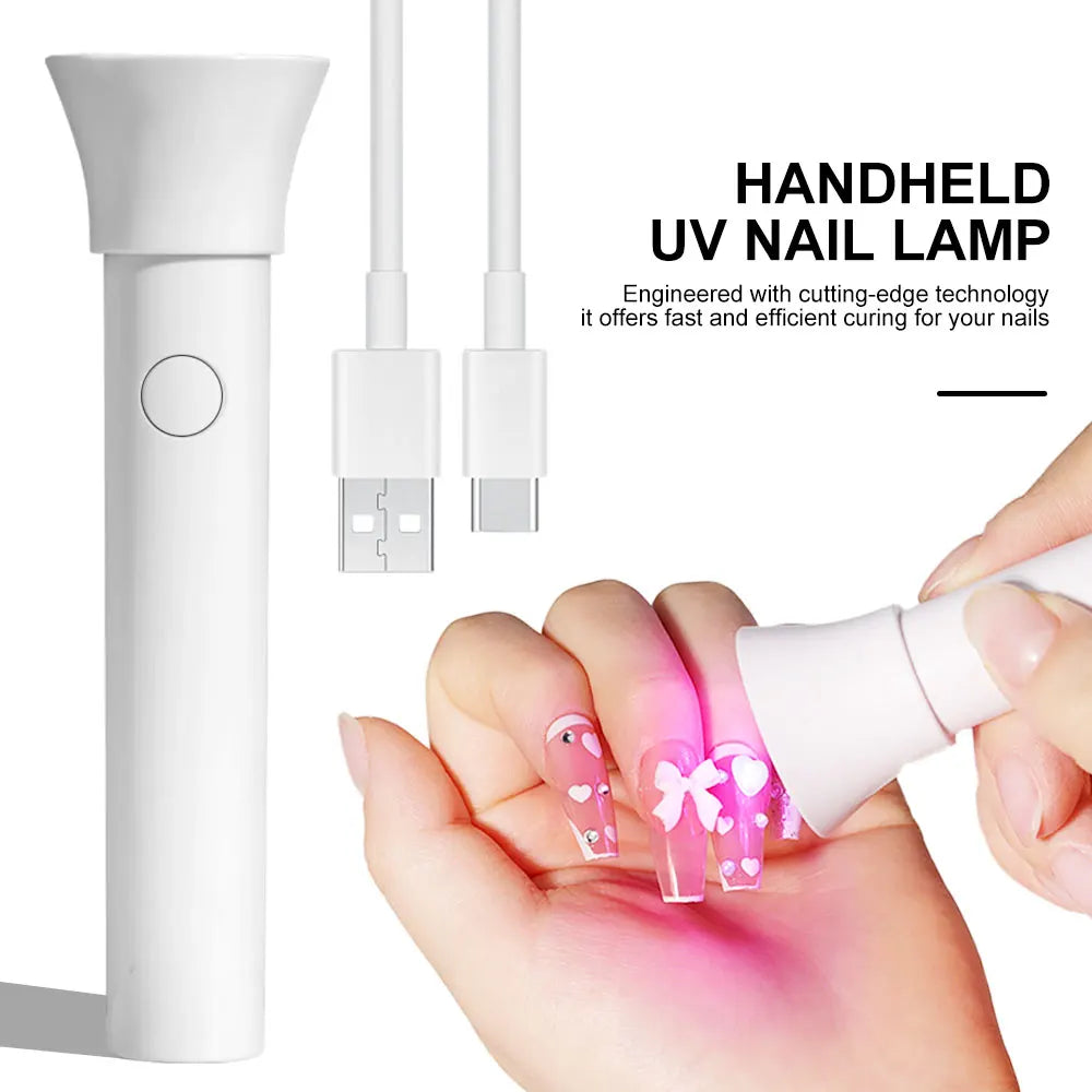 Portable Nail UV LED Lamp And LED Light Support Base Rechargeable for Nails Gel Polish Drying UV Lamp for Nails Art Desk Stand