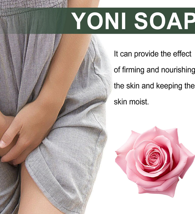 Natural Rose Scented Soap, Gentle Cleansing & Moisturizing Body Bar for Women, Skin Softening Bath Soap