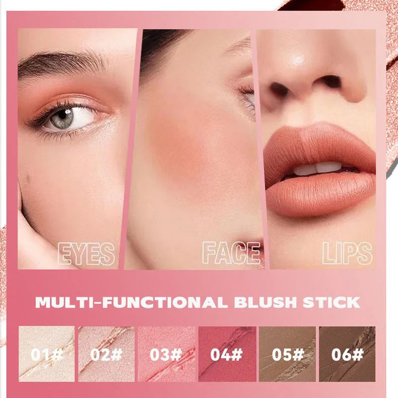 Face Brown Contouring Bronzer Stick Multifunctional Highlighter Blush Silkworm Brightening Sculpt Facial Outline Shadow Cosmetic