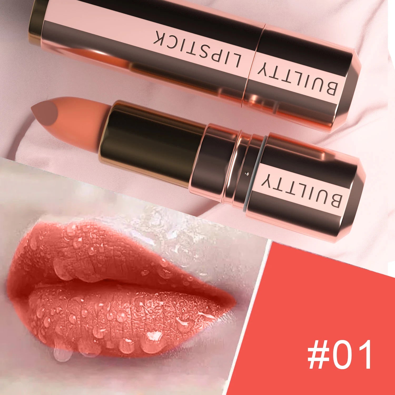 Matte Lipsticks Long Lasting Pink Red Lipstick Waterproof Natural Nude Moisturizing Hydrating High Pigmented Smooth Velvet