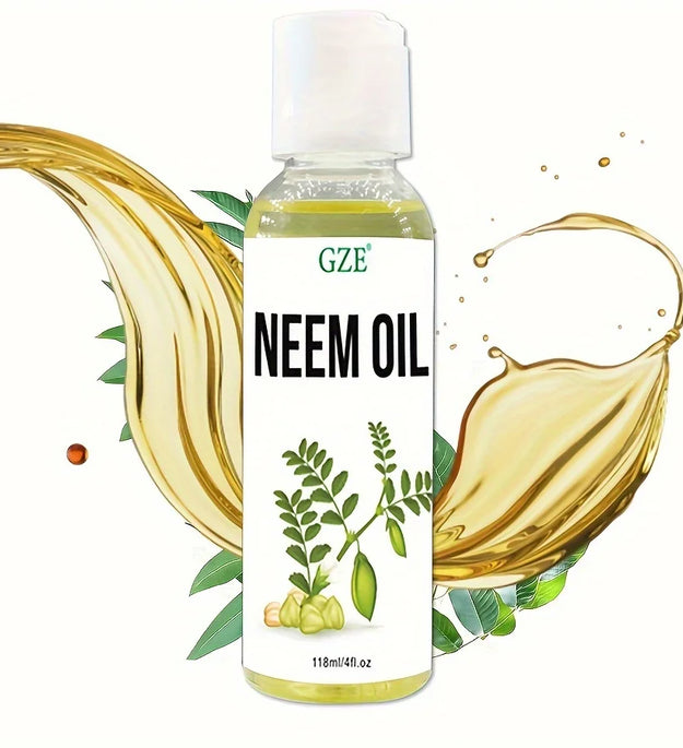 GZE Neem Oil for Skin, Hair Growth Undiluted Cold-Pressed, Uses for Hair, Skin, and Nails