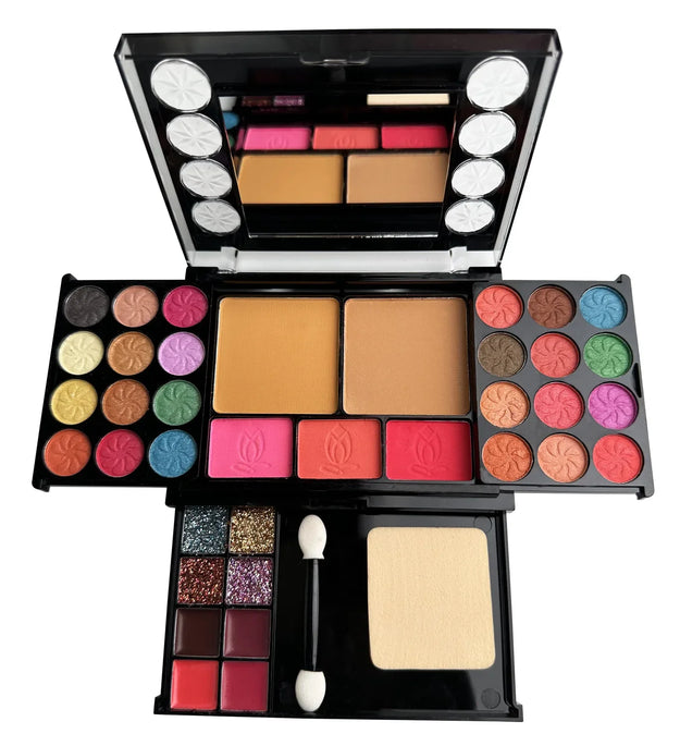 37 Colors Makeup Palette Kit Mini Travel Size Eyeshadow Blush Pressed Powder Lipstick Set Korean Cosmetics Women Waterproof