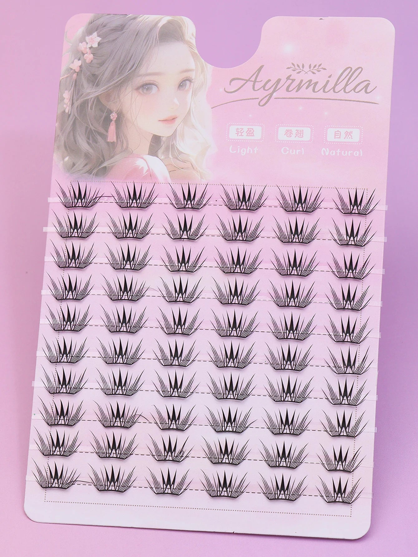 80 cluster Brown Fox Eye Tail False Eyelash wedding party and dates eyelashes  for daily makeup