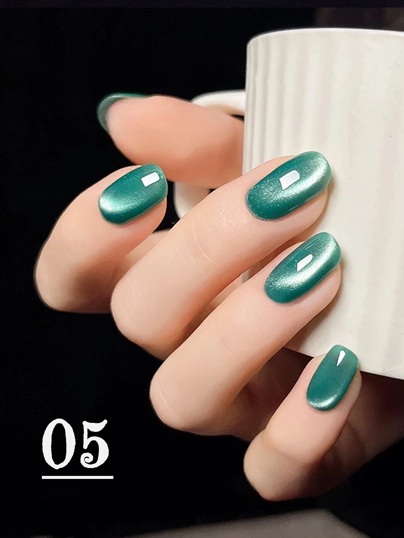 1-21pcs WS Japanese style Sparkling White Gel Nail Polish Fine Sparkling Pink Glitter Cat Eye Nail Gel Nail Art Home DIY