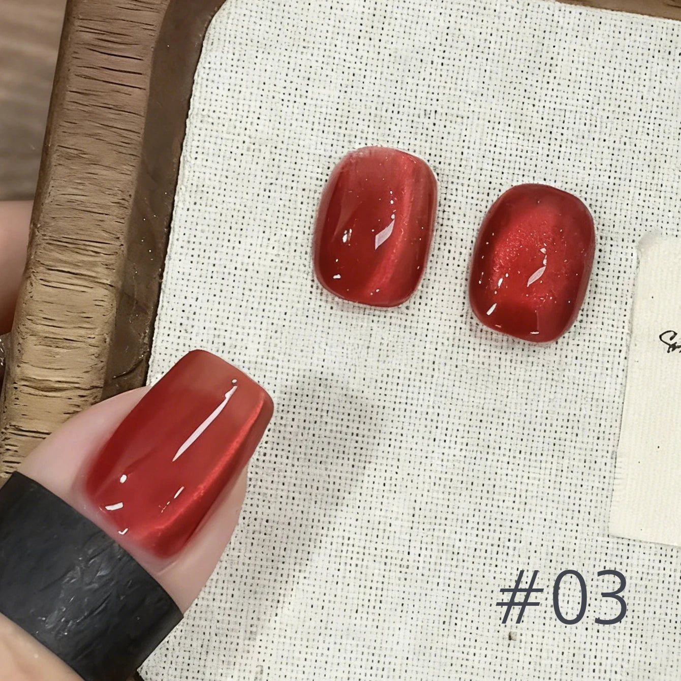 12ML 1-21PCS Winter And Autumn Whitening Red Glass Bead Cat Eye Magnet Gel Nail Polish Christmas Nails Nail Set Nail Art