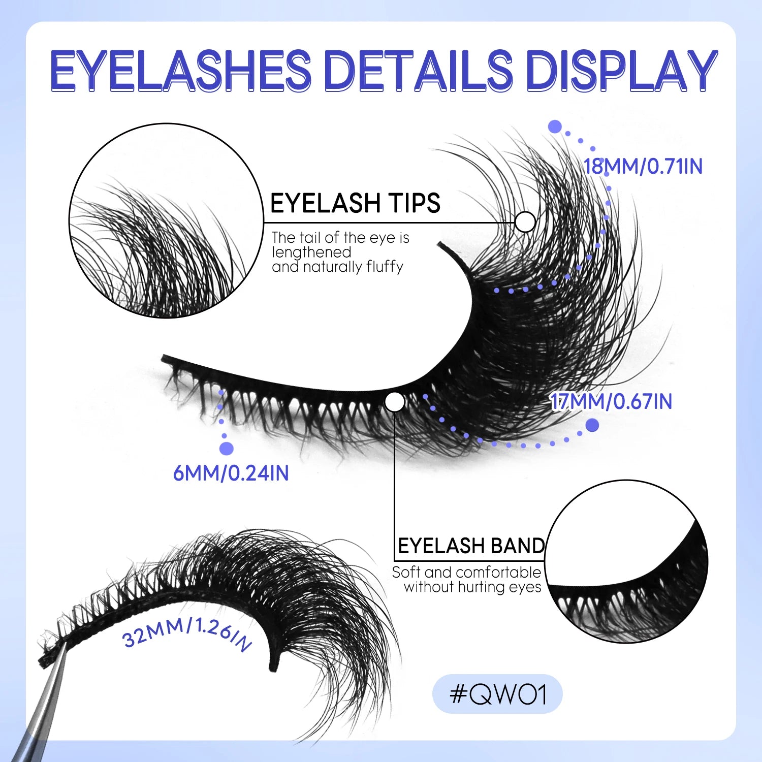 GROINNEYA Fluffy Cat Lashes 3D Faux Mink Lashes Soft Full Thick Eyelashes Wispy False Eyelashes Curly lashes wholesale lashes