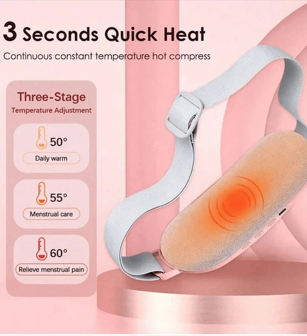 Electric Menstrual Heating Belt for Women Menstrual Spasm Massager Vibrator Relieves Discomfort Adjustable Waist Heating Pad