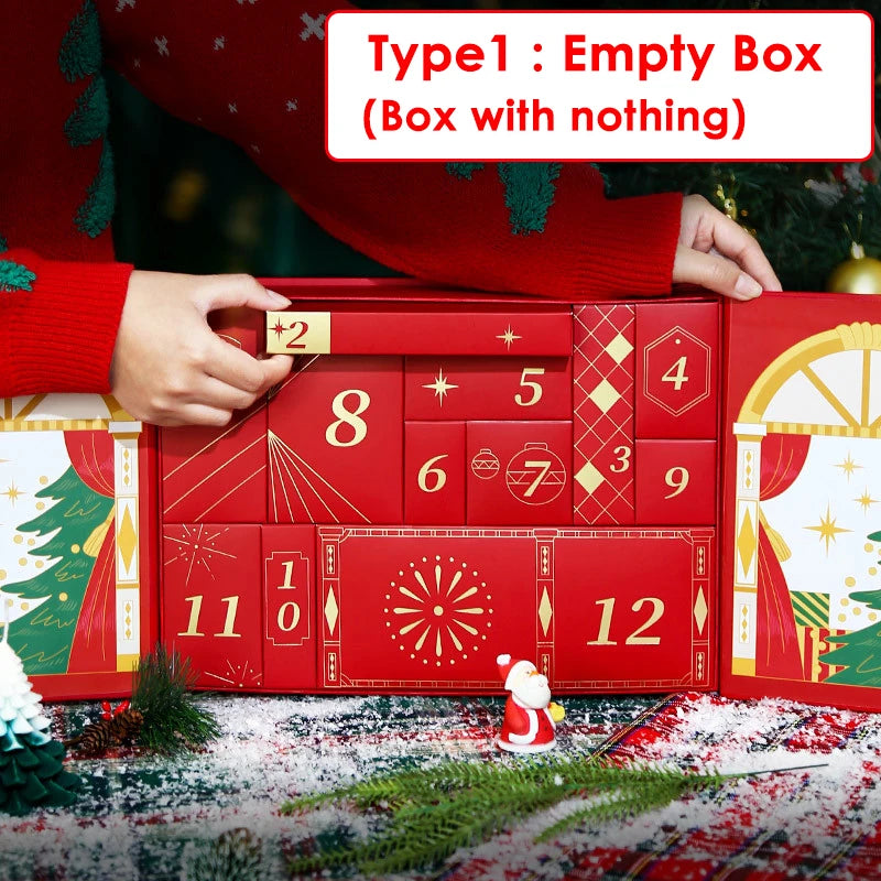 2025 Christmas Advent Calendar DIY Face Cream Concealer Essence Christmas Makeup Set Countdown Calendar Gift Box Skin Care Set