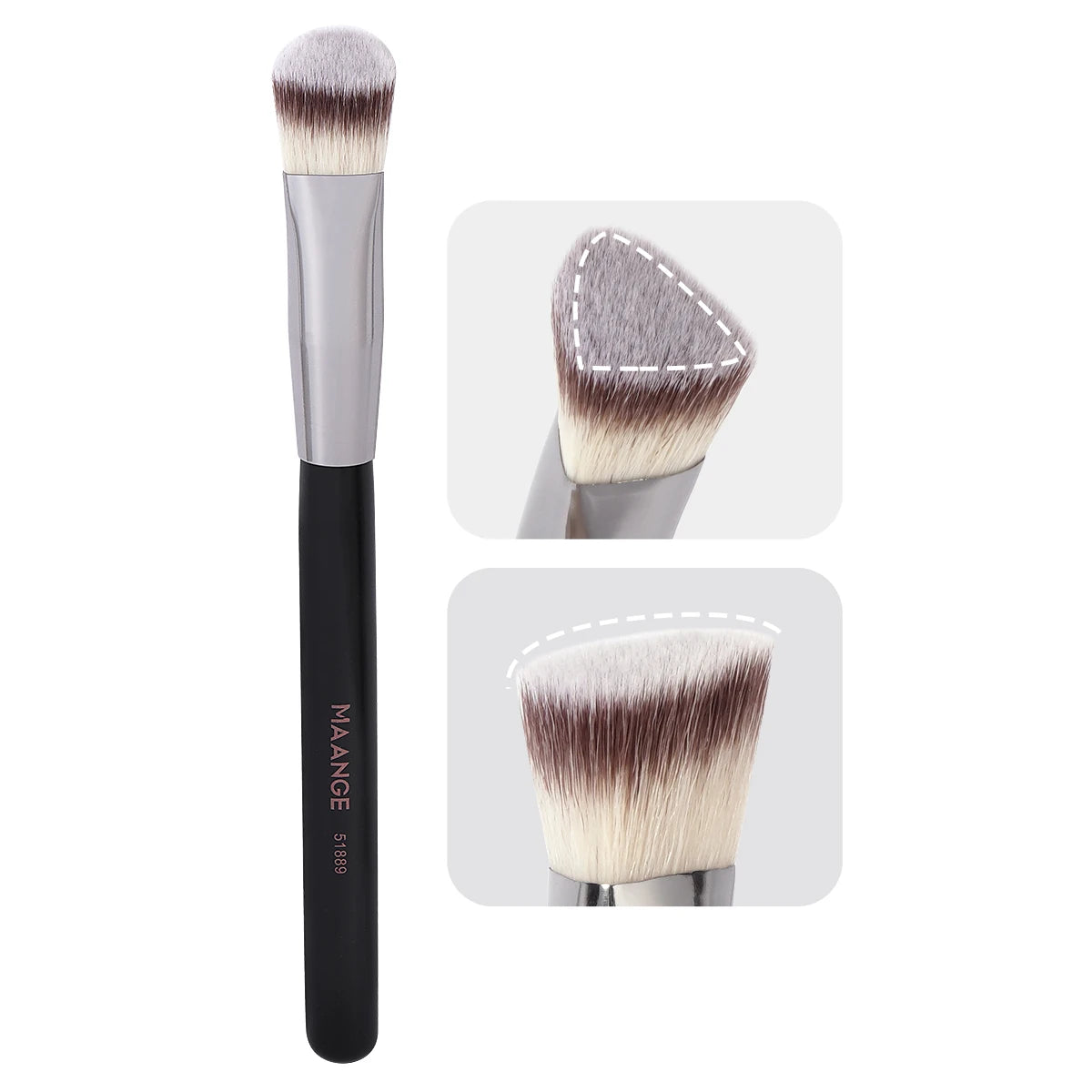 MAANGE Under Eye Concealer Makeup Brush Triangle Foundation Brush for Liquid Cream Blending Concealing Cosmetic Makeup Tools - BlissFully