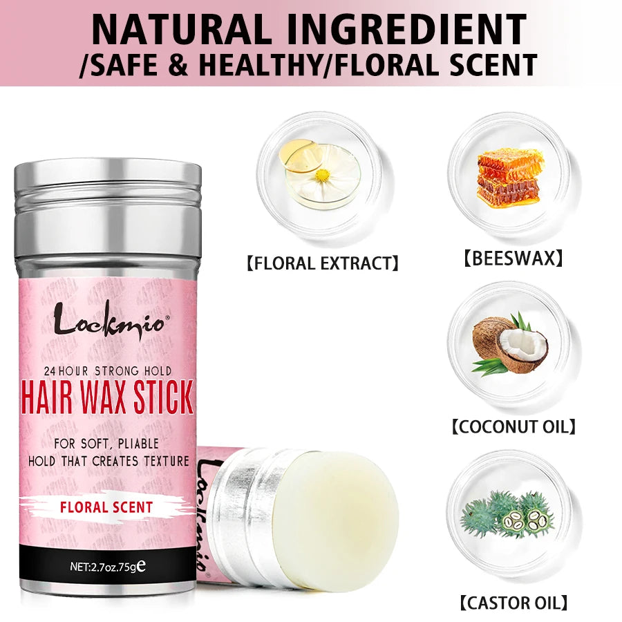 Professional Styling Wax for Women Anti-frizz Pomade Smoothing Broken Back Hair Mud Messy Hairs Control Wax Rod for Natural Wigs - BlissFully