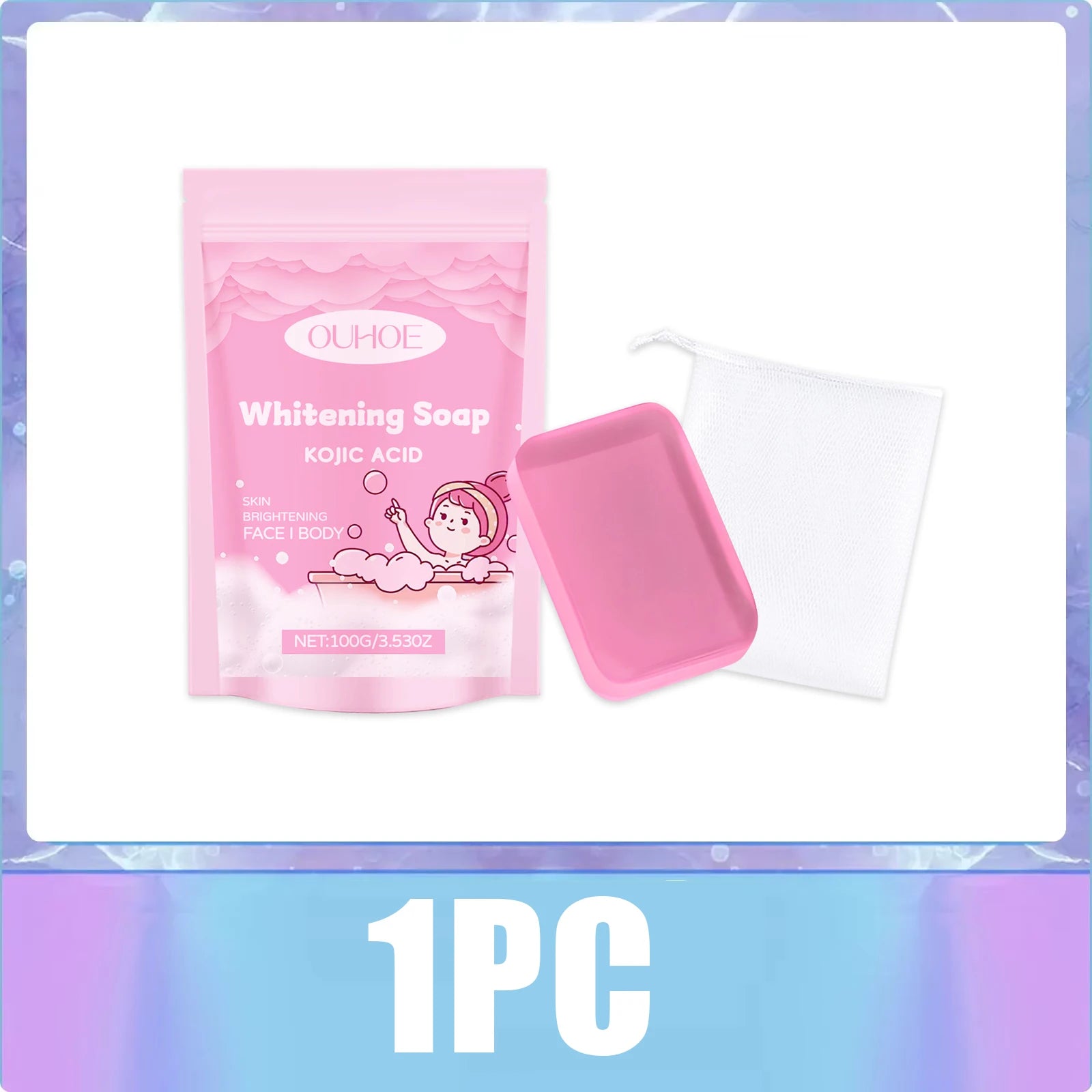 Kojic Acid Whitening Soap Deep Cleaning Chicken Skin Dark Spot Remover Oil Control Brighten Armpit Underarm Knee Lightening Soap