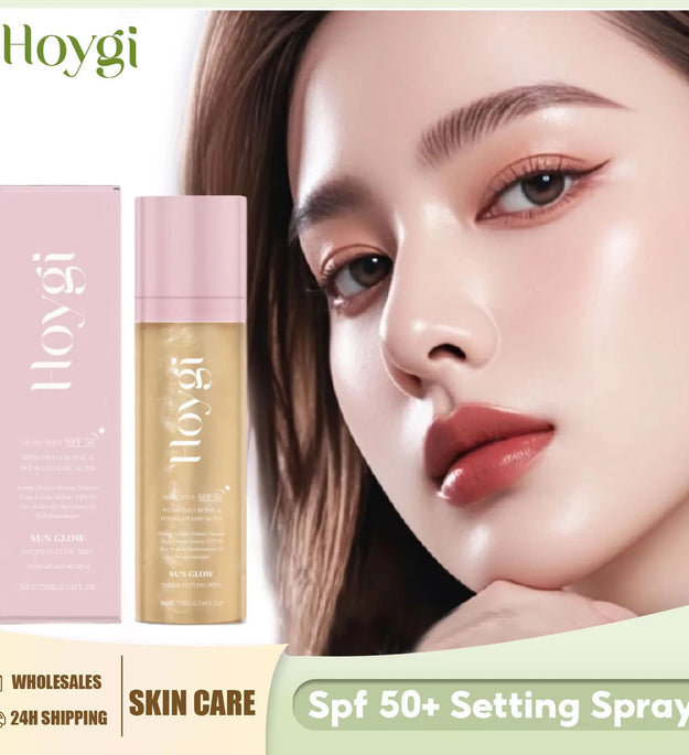 Hoygi Spf 50+ Setting Spray Oil Control Long Lasting Matte Natural Non Greasy Waterproof Fast Film Formation Fixer Makeup Spray - BlissFully