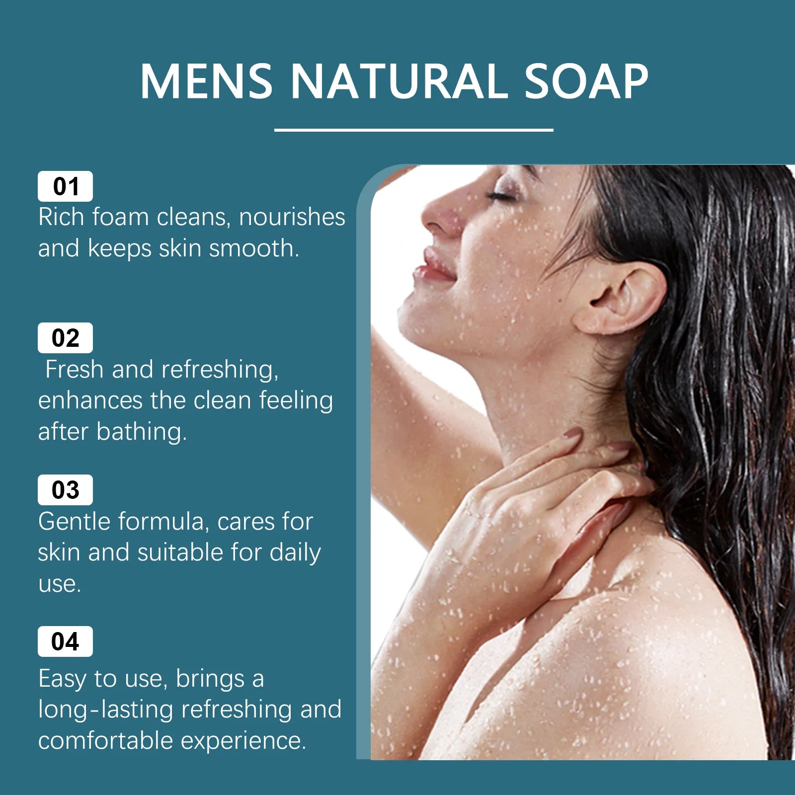 Bathing Soap Bar — Deep Cleansing, Nourishing, Oil-Control, Odor-Removing, Moisturizing & Refreshing, Fragranced Clean Skin