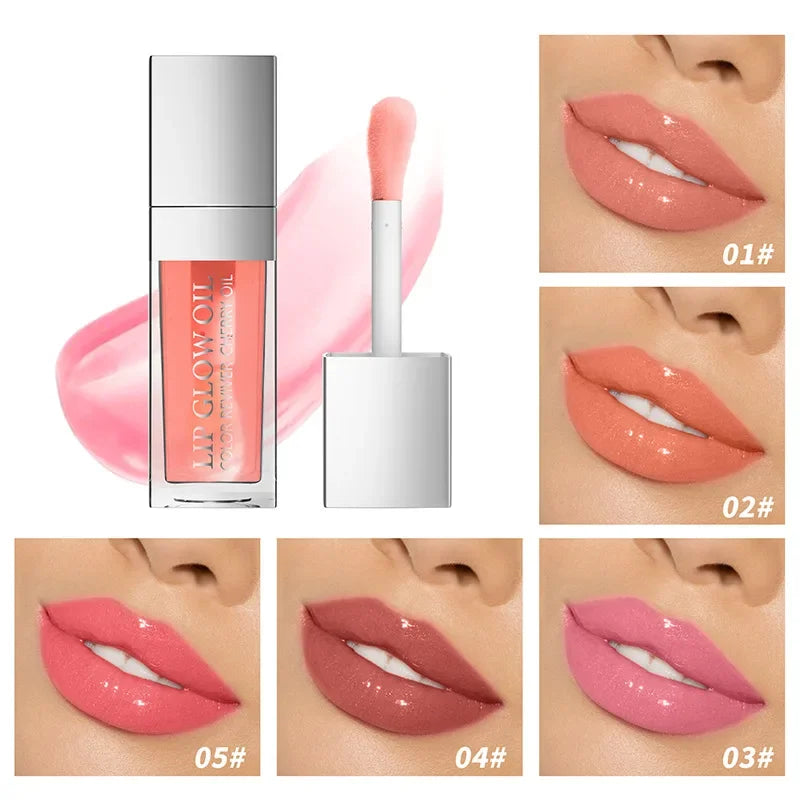 Sext Lip Oil 8ml Cherry Pink Lips Plumper Gloss Hydrating Plumping Lips Coat Tinted Lip Plumper Serum Lips Glow Oil Makeup