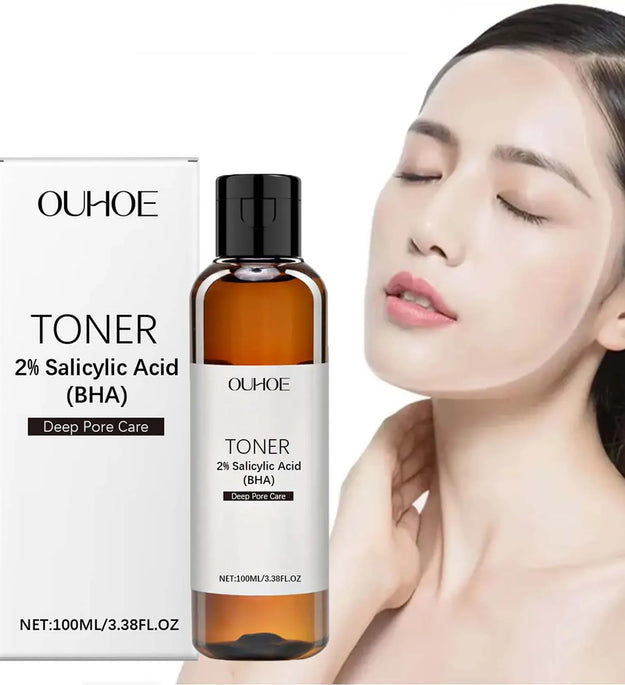 Salicylic Acid Toner for Acne Removing Control Oil Shrink Pores Remove Pimple Exfoliating Moisturizing Brighten Facial Toner
