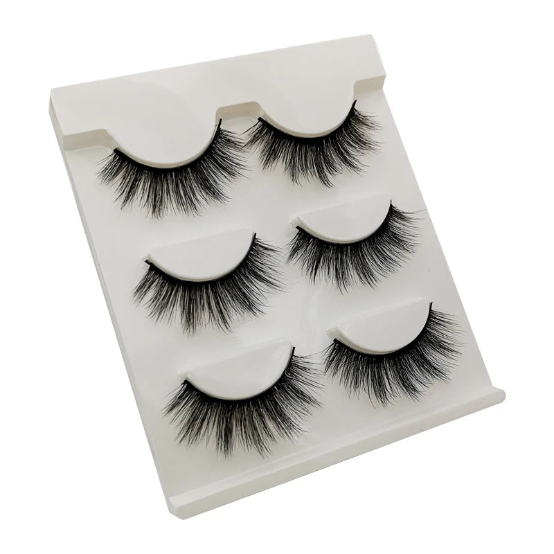 YSDO 3/5 Pairs 3D Mink False EyeLashes Winged Lashes Thick EyeLashes Makeup Fake EyeLashes Volume Lash Dramatic Mink EyeLashes