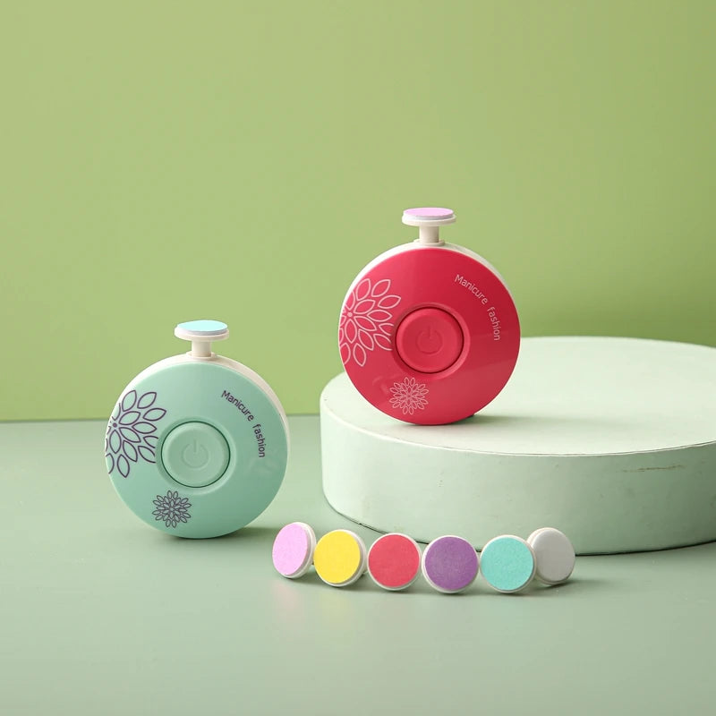 1Set Baby Electric Nail Trimmer Kid Nail Polisher Tool Baby Care Kit Manicure Set Easy To Trim Nail Clippers For Newborn