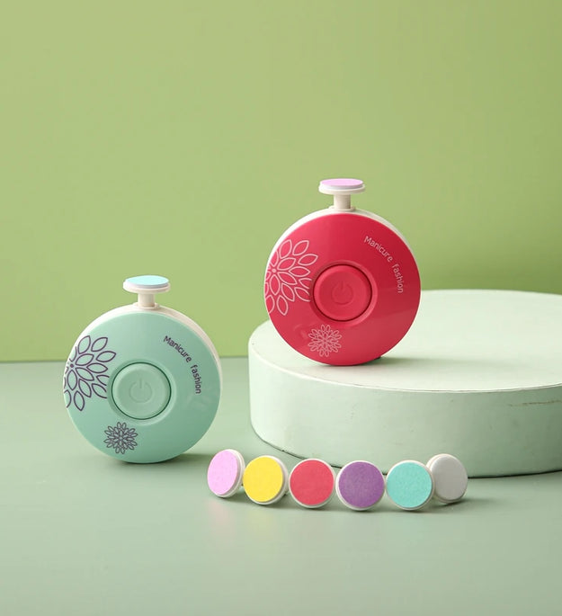 1Set Baby Electric Nail Trimmer Kid Nail Polisher Tool Baby Care Kit Manicure Set Easy To Trim Nail Clippers For Newborn