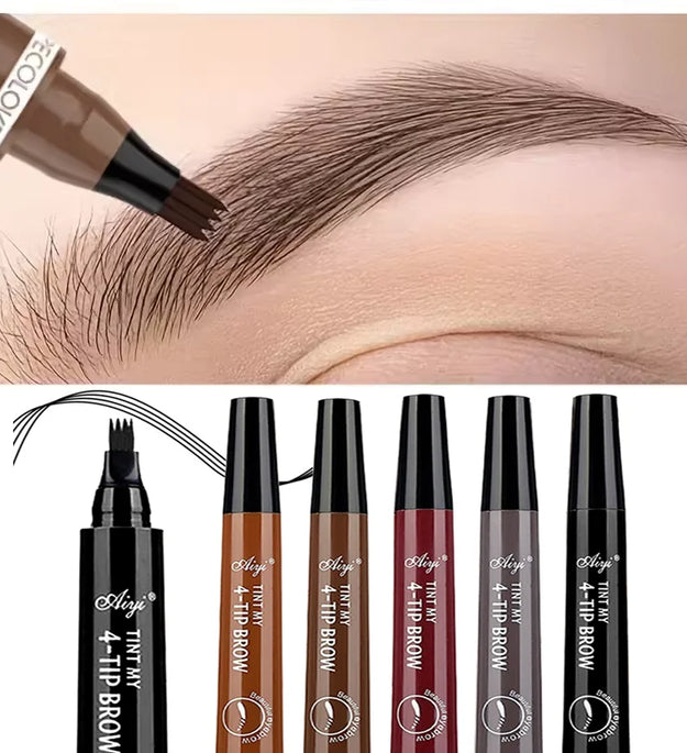 4 fork microblading eyebrow pencil waterproof eyebrow pencil natural long-lasting eyebrow makeup five colors