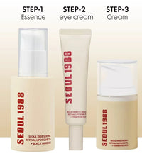 Seoul 1988 Anti-Aging Trio: 4% Retinal Eye Cream + 2% Retinal Serum w/ Black Ginseng for Wrinkles & Brightening,Korean Skincare - BlissFully