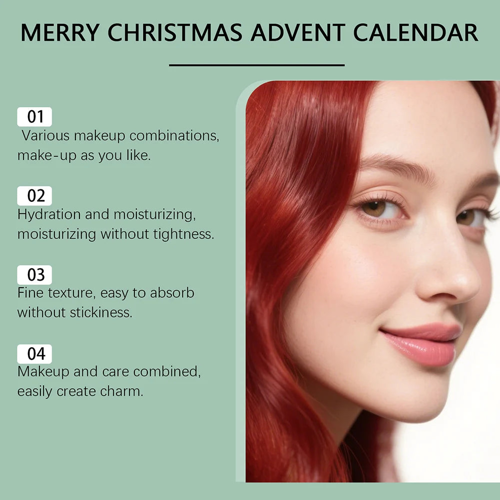Christmas Beauty Advents Calendar Skincare Set 24 Days Luxurious Makeup Present Surprises For Holiday Birthday Present