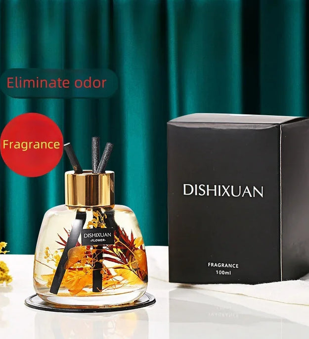 Car Aromatherapy Office Lasting Fragrance Perfume Home Hotel Premium Bathroom Toilet 100mL Liquid Air Freshener Rattan Diffuser