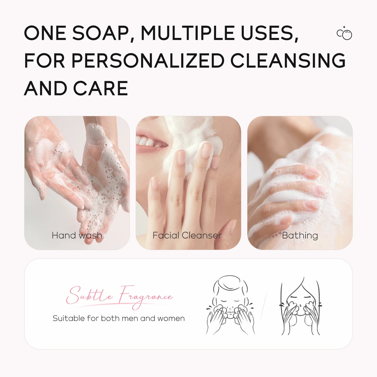 LAIKOU Japan Sakura Bar Soap 5pcs Deep Cleansing Soften Skin Even Tone 90g